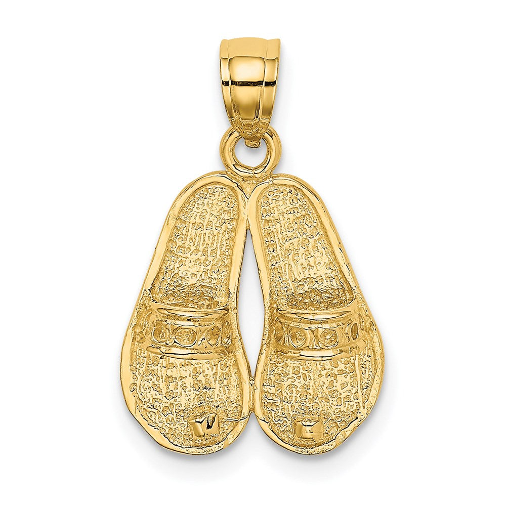 14K Gelbgold BAHAMAS Doppel-Sandalen-Charm