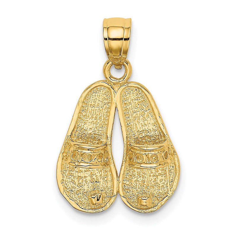 14K Gelbgold BAHAMAS Doppel-Sandalen-Charm