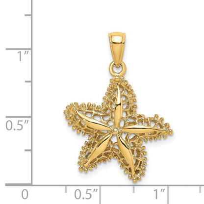 14K Gelbgold Seestern-Filigran-Charm