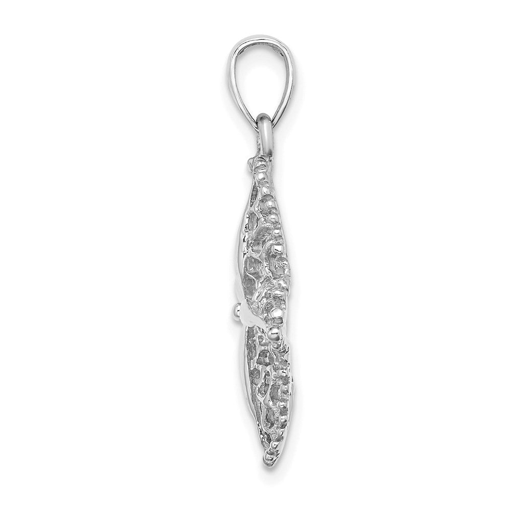 14K Weißgold Seestern-Filigran-Charm