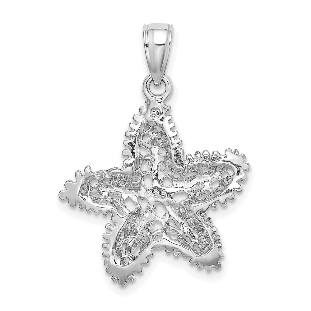 14K Weißgold Seestern-Filigran-Charm