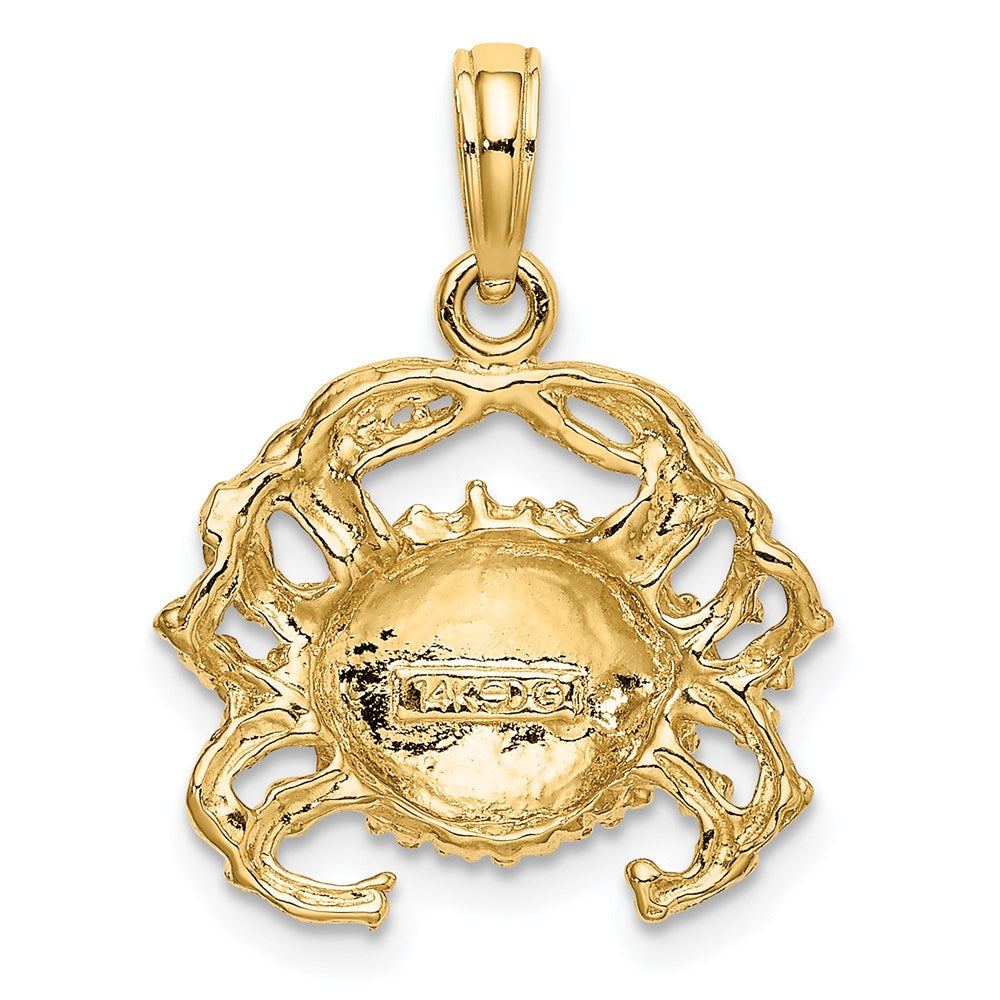 14K Gelbgold Krabben-Charm
