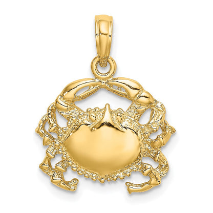 14K Gelbgold Krabben-Charm