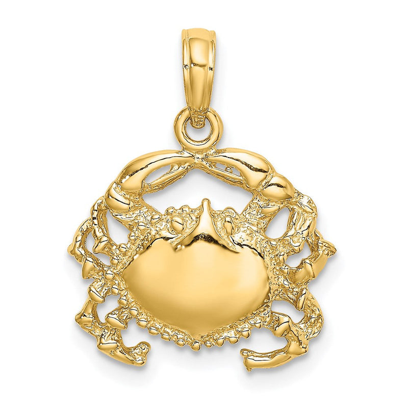 14K Gelbgold Krabben-Charm