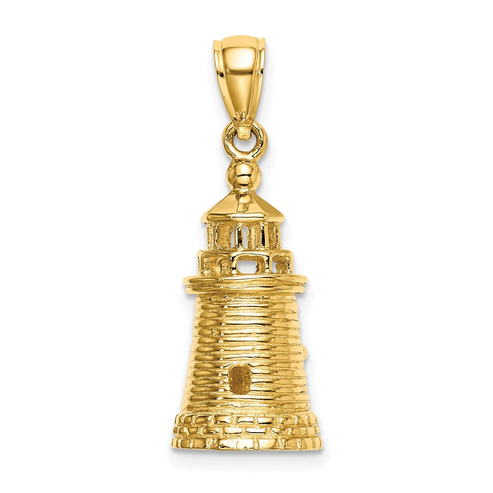 14K Gelbgold 3-D Brant Point Leuchtturm Nantucket Harbor MA Charm