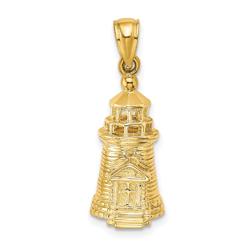 14K Gelbgold 3-D Brant Point Leuchtturm Nantucket Harbor MA Charm