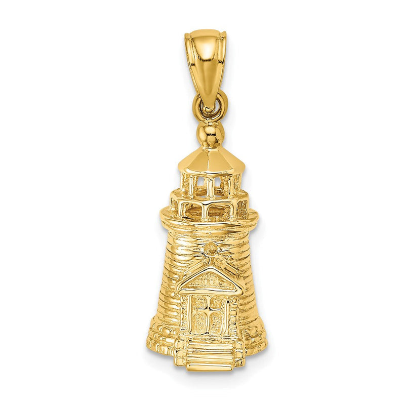 14K Gelbgold 3-D Brant Point Leuchtturm Nantucket Harbor MA Charm