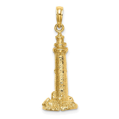 14k Gelbgold 3-D Fenwick Island Leuchtturm Charm