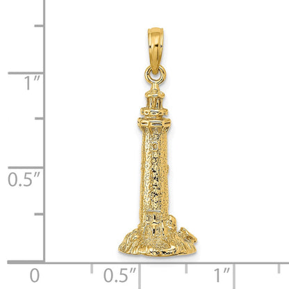 14k Gelbgold 3-D Fenwick Island Leuchtturm Charm