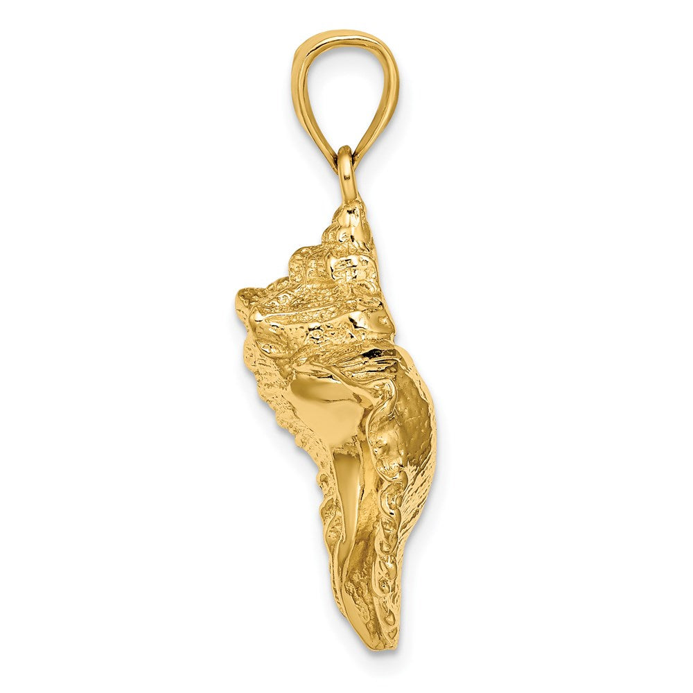 14K Gelbgold Charm Muschel strukturiert