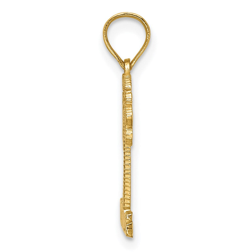 14K Gelbgold St. Thomas Under Palme Baum Charm