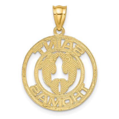 14K Gelbgold Charm SAINT THOMAS mit Delfinen