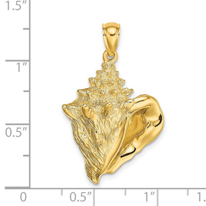 14K Gelbgold Muschel-Charm (Meeresschnecke)