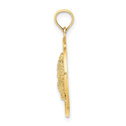 14K Gelbgold MYRTLE BEACH Charm mit Seestern-Kreis