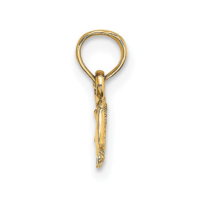 14K Gelbgold Mini Flying Fisch Charm