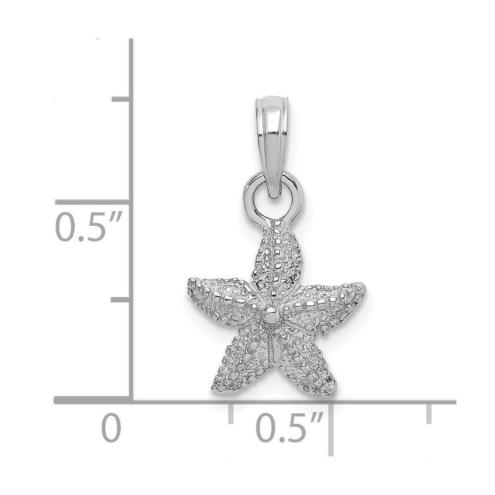 14K Weißgold Seestern-Charm
