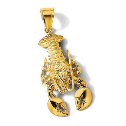 14K Gelbgold Beweglicher Hummer-Charm