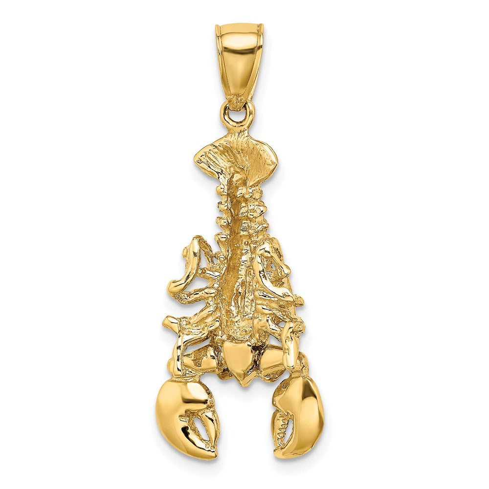 14K Gelbgold Charm mit beweglichem Hummer