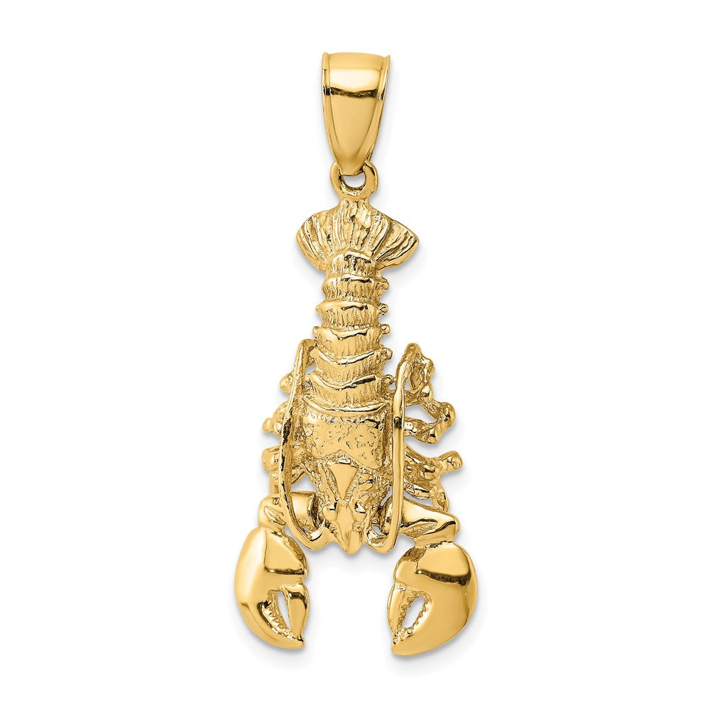 14K Gelbgold Charm mit beweglichem Hummer