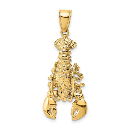 14K Gelbgold Charm mit beweglichem Hummer