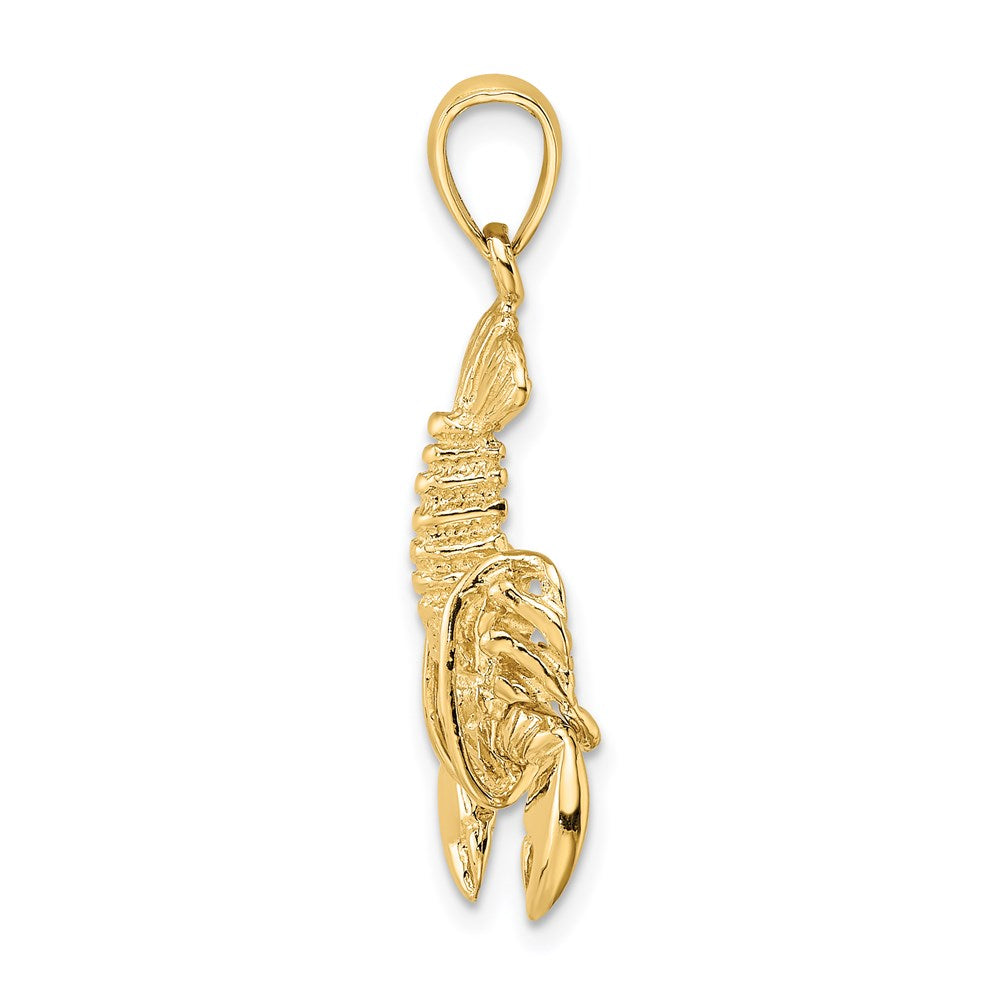 14K Gelbgold beweglicher Hummer-Charm