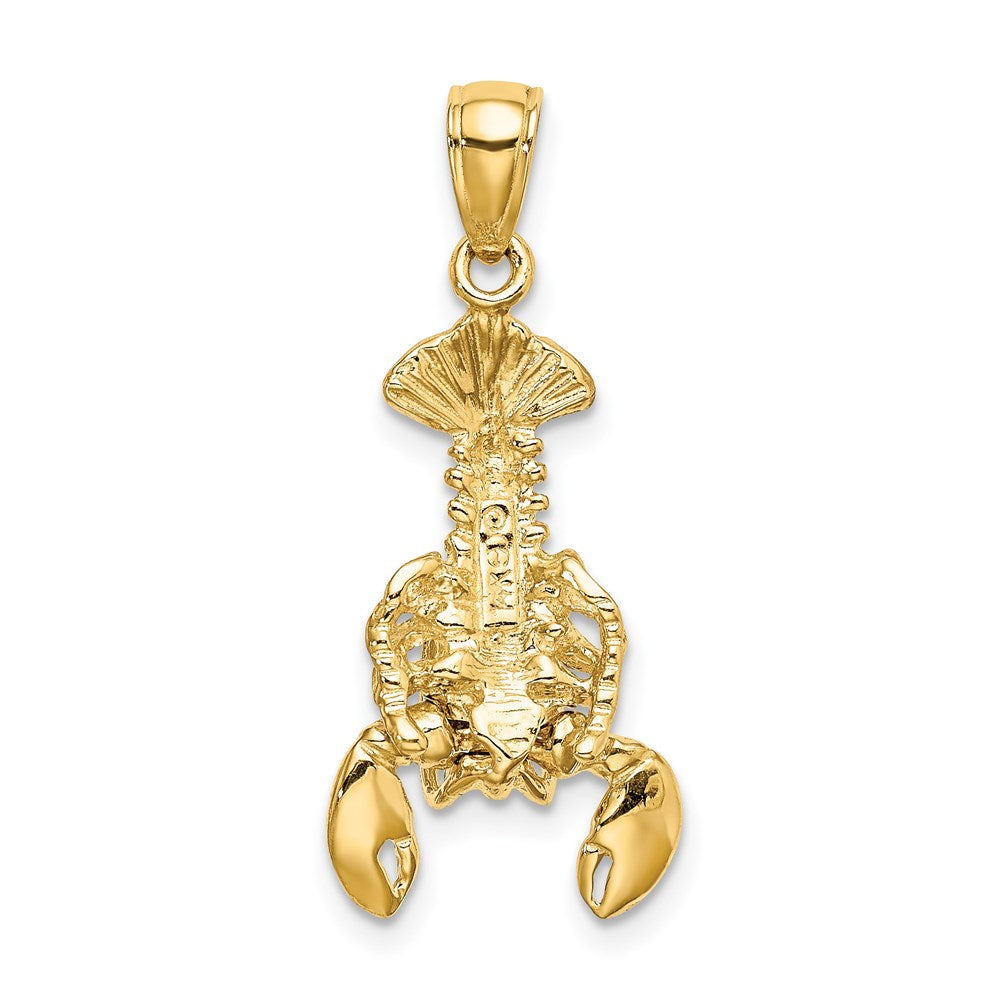 14K Gelbgold beweglicher Hummer-Charm