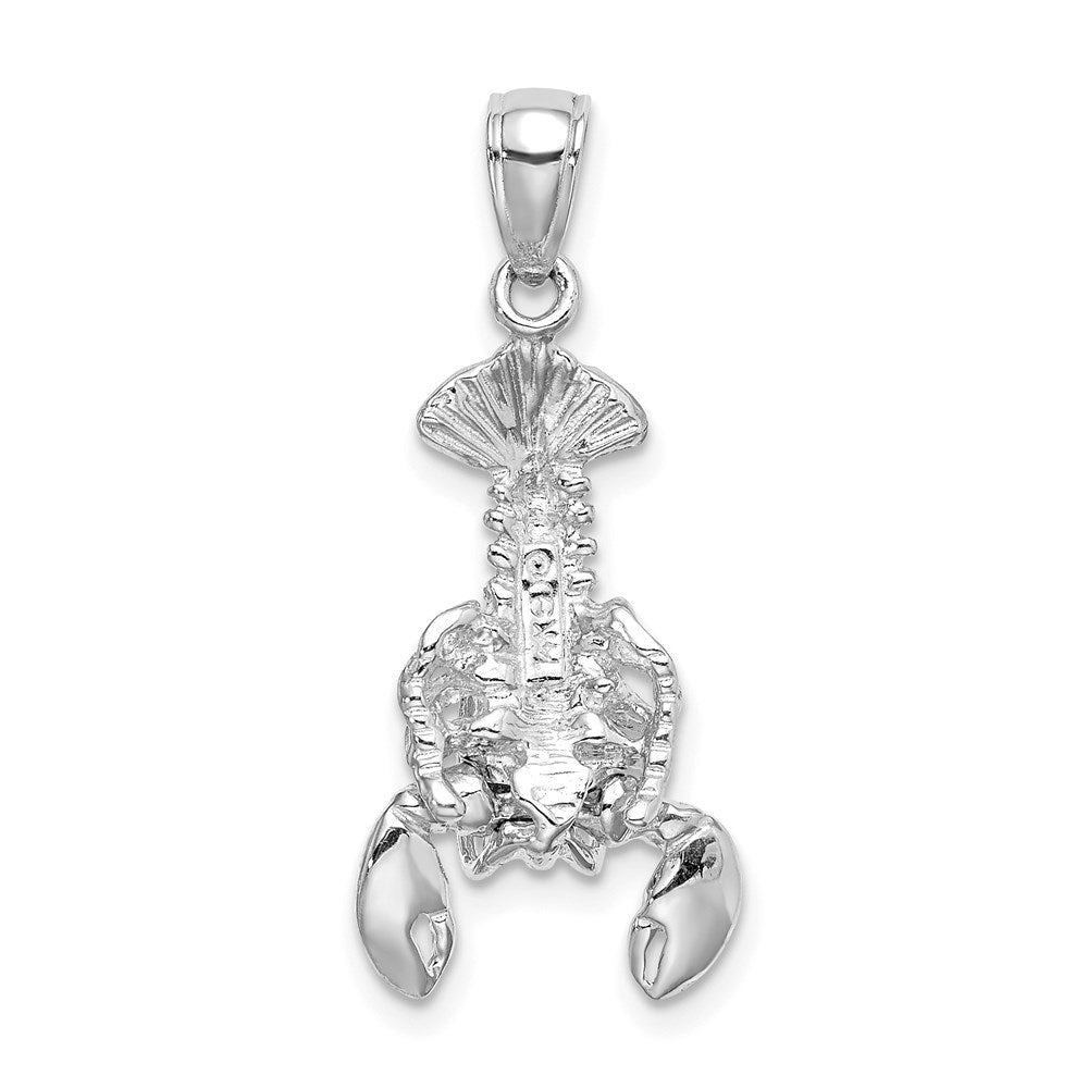 14K Weißgold Beweglicher Hummer-Charm