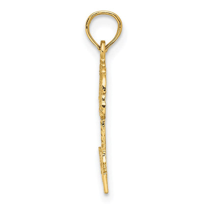 14K Gelbgold Hawaii Palme Baum Charm