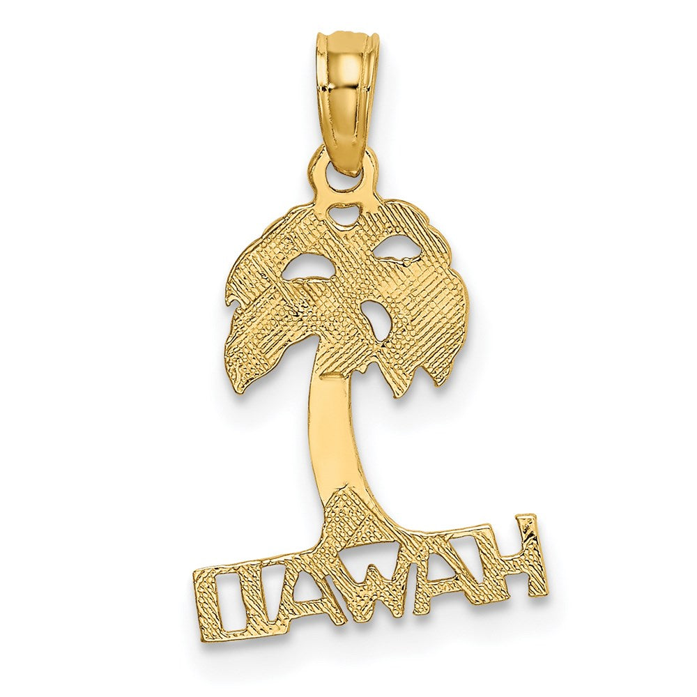 14K Gelbgold Hawaii Palme Baum Charm