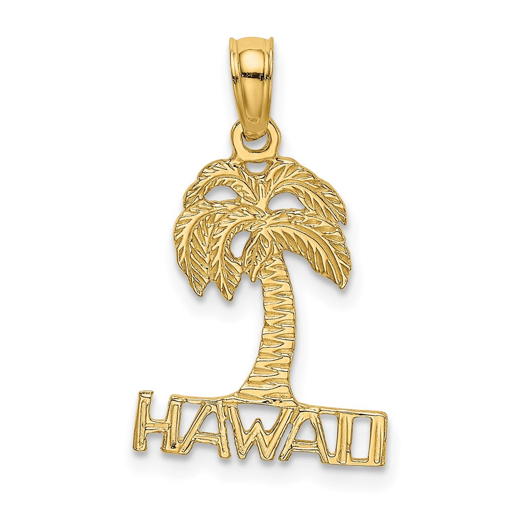 14K Gelbgold Hawaii Palme Baum Charm