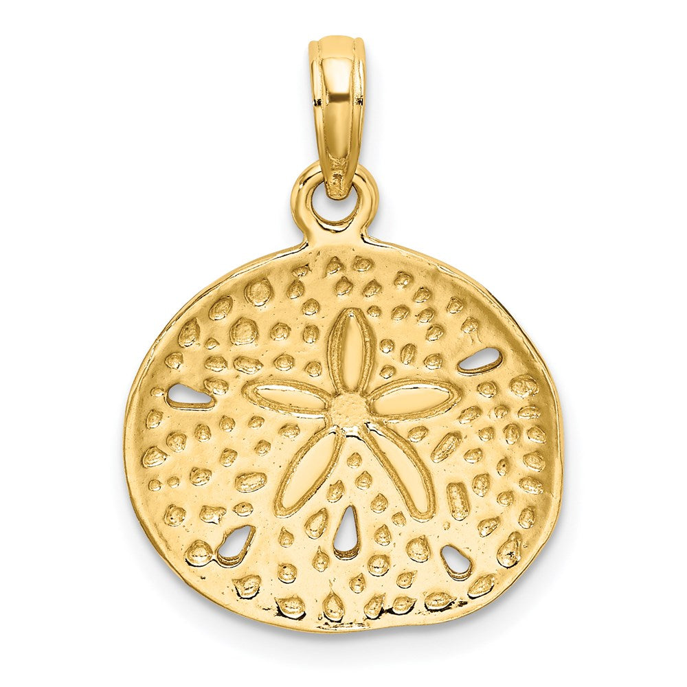 14K Gelbgold Ausgeschnittener Sanddollar-Charm