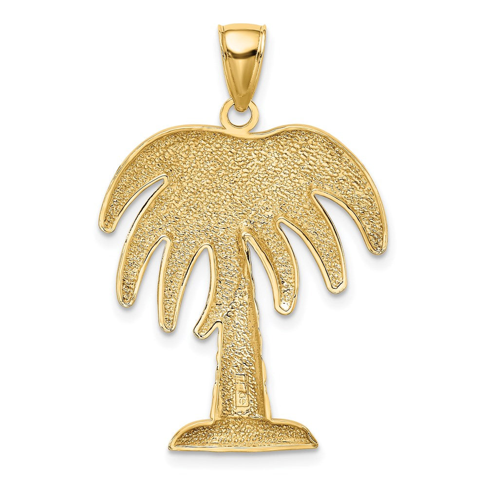 14K Gelbgold großer Charleston-Palme-Charm