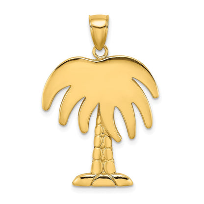 14K Gelbgold großer Charleston-Palme-Charm