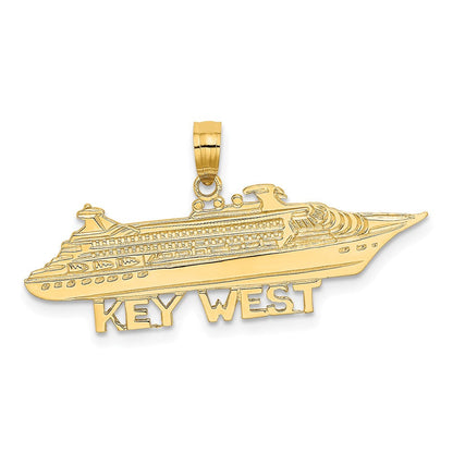 14K Gelbgold KEY WEST Kreuzfahrtschiff-Charm