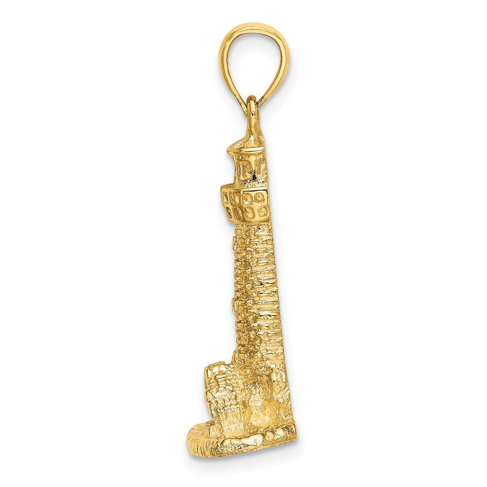 14K Gelbgold 2-D Assateague Island Leuchtturm Va Charm