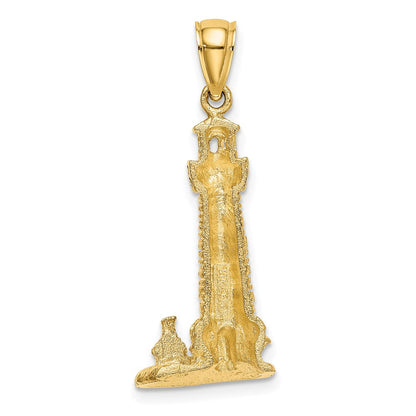 14K Gelbgold 2-D Assateague Island Leuchtturm Va Charm