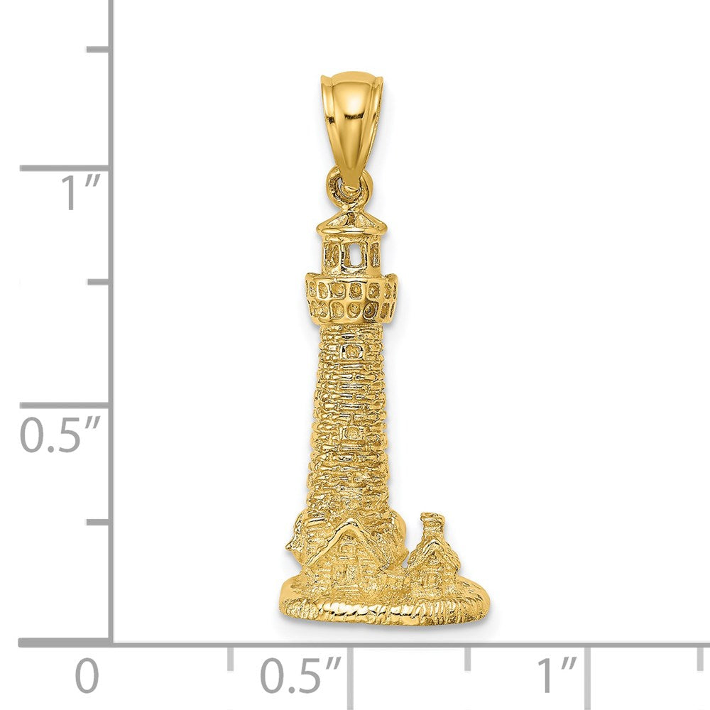 14K Gelbgold 2-D Assateague Island Leuchtturm Va Charm