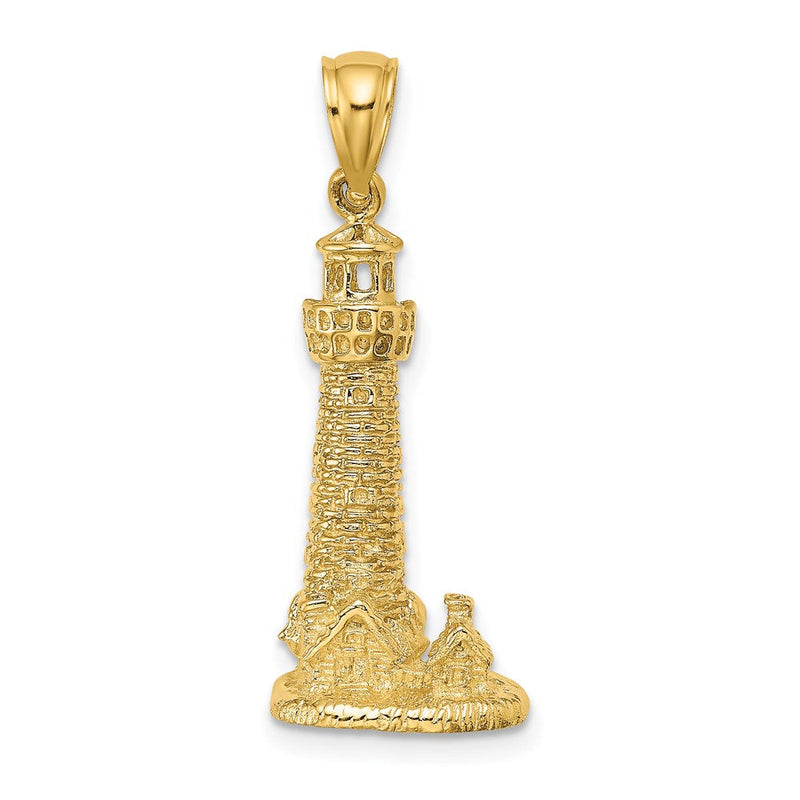 14K Gelbgold 2-D Assateague Island Leuchtturm Va Charm
