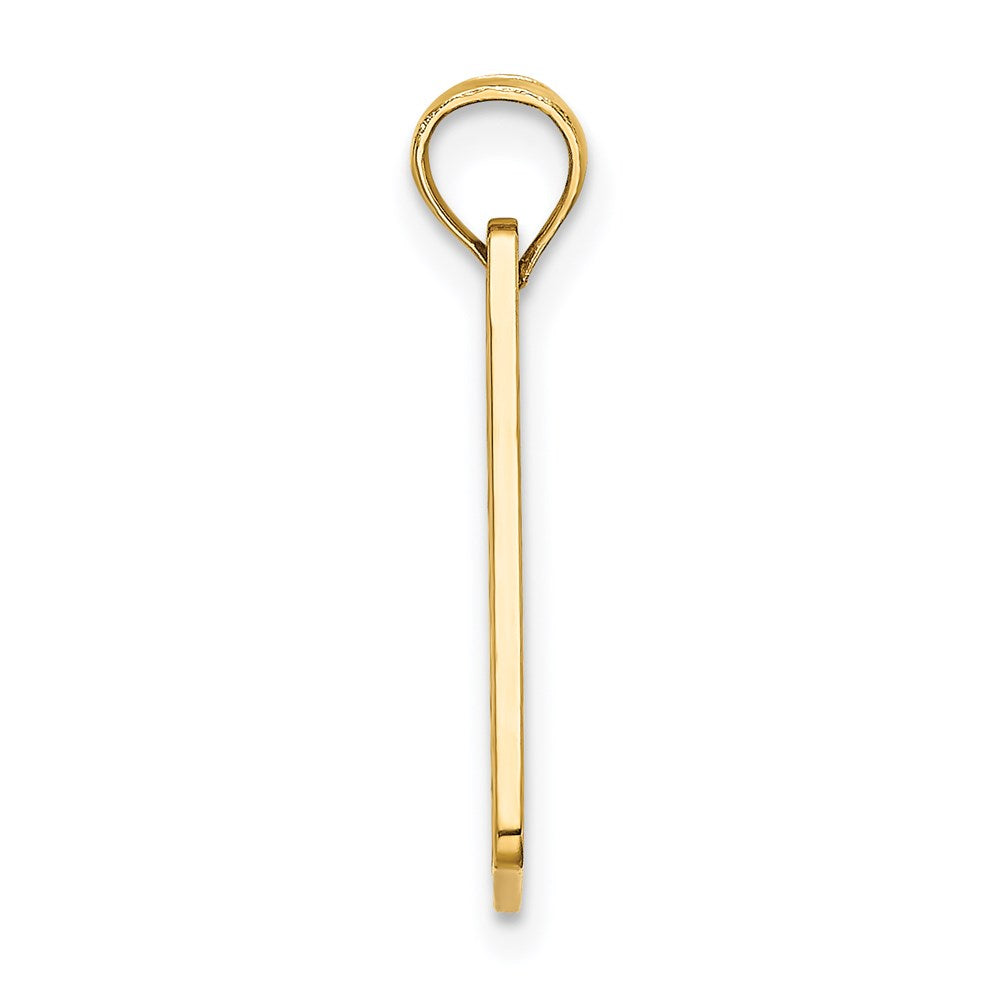 14K Gelbgold Strukturiert Ft. Myers Florida License Platte Charm