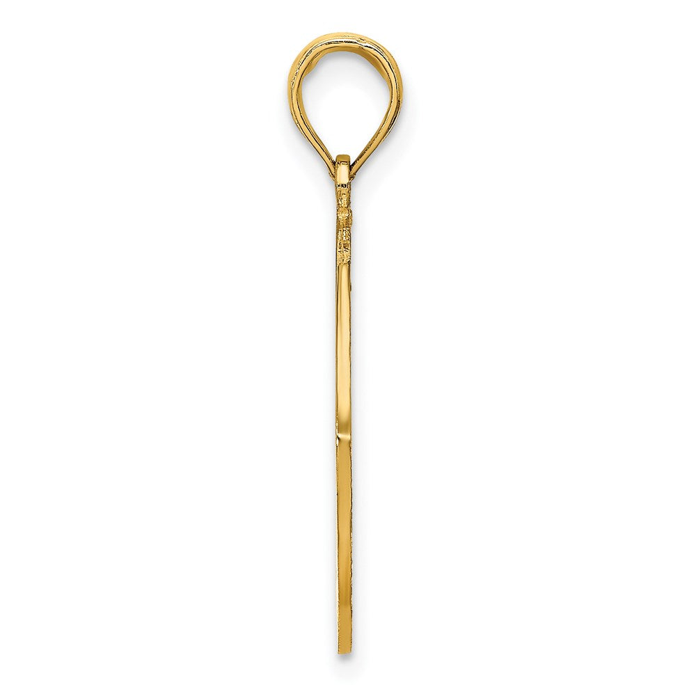 14 Karat Gelbgold Charm „LONG BEACH ISLAND“ mit Delfinen