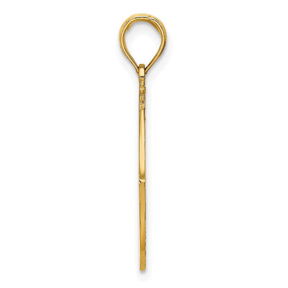 14 Karat Gelbgold Charm „LONG BEACH ISLAND“ mit Delfinen