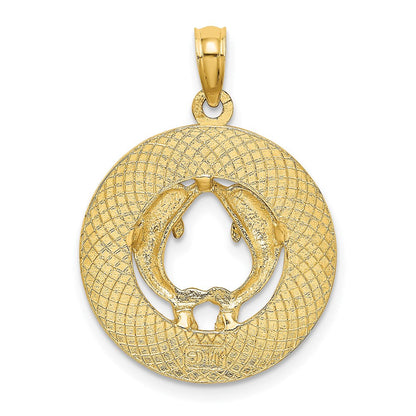 14K Gelbgold Charm HILTON HEAD ISLAND Delfine