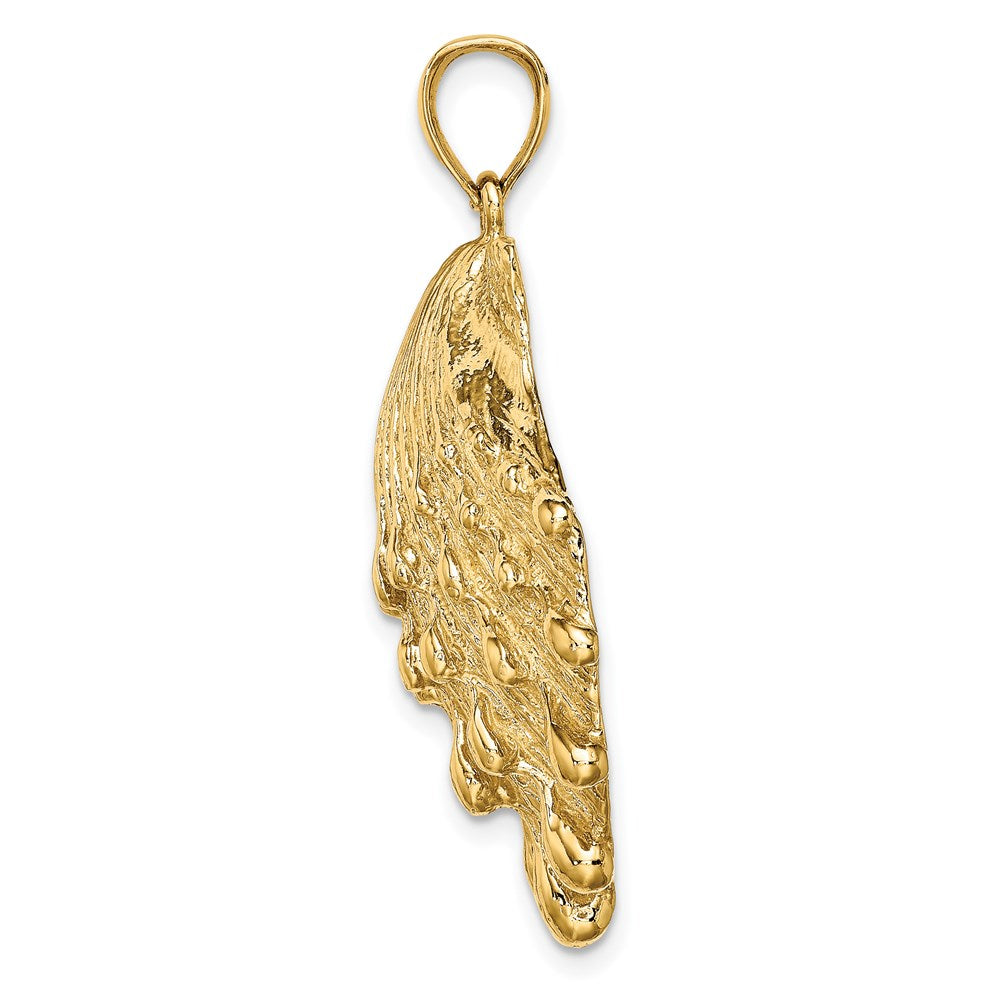 14K Gelbgold Löwenpfoten-Muschel-Charm