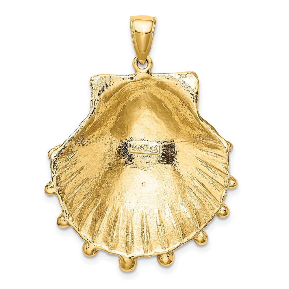 14K Gelbgold Löwenpfoten-Muschel-Charm