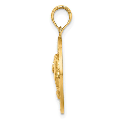 14K Gelbgold Charm VIRGINIA BEACH mit Delfinen