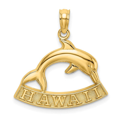 14K Gelbgold HAWAII Delfin-Charm