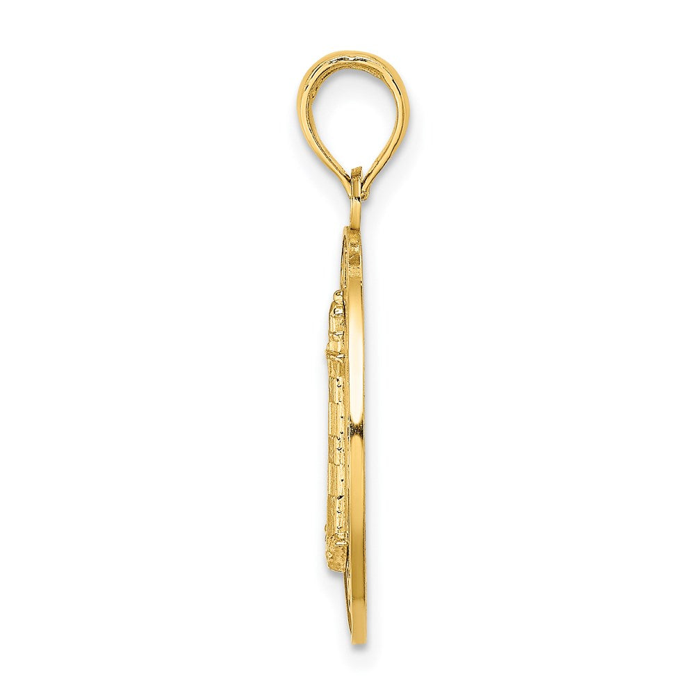 14 Karat Gelbgold HILTON HEAD Leuchtturm Rund-Charm