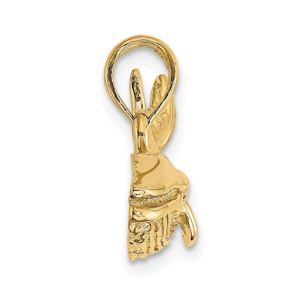 14K Gelbgold 2-D Buckelwal-Charm
