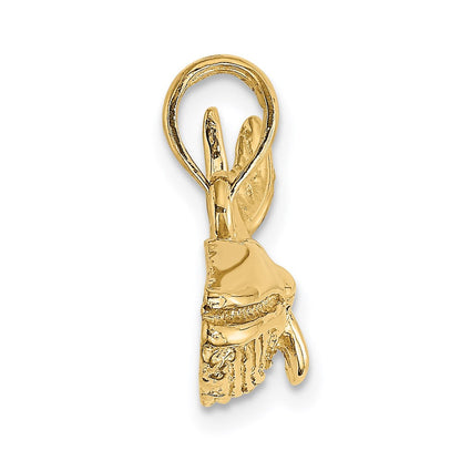 14K Gelbgold 2-D Buckelwal-Charm