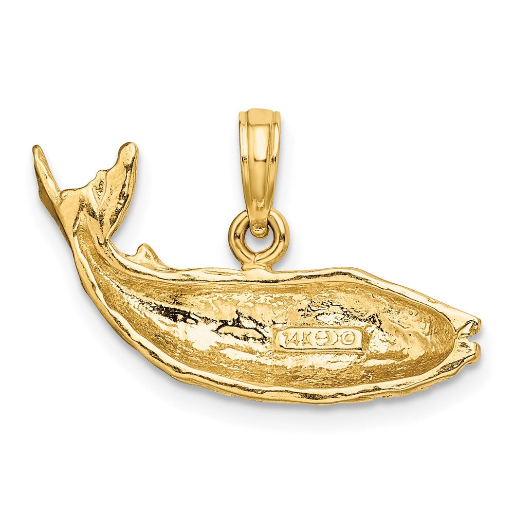14K Gelbgold 2-D Buckelwal-Charm
